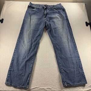FUBU The Collection‎ Jeans Mens 40X30 Blue Logo Denim High Rise Straight Leg